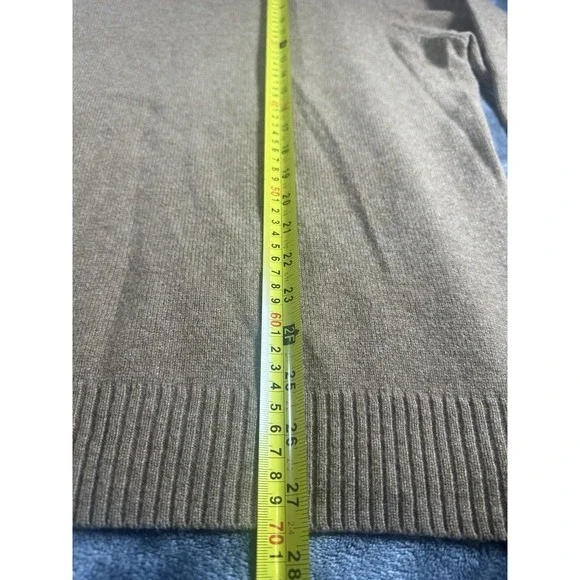 Vtg Brooks Brothers 100% Lambswool Sweater Men's LARGE Tan V-Neck USA Gorpcore - Picture 9 of 10